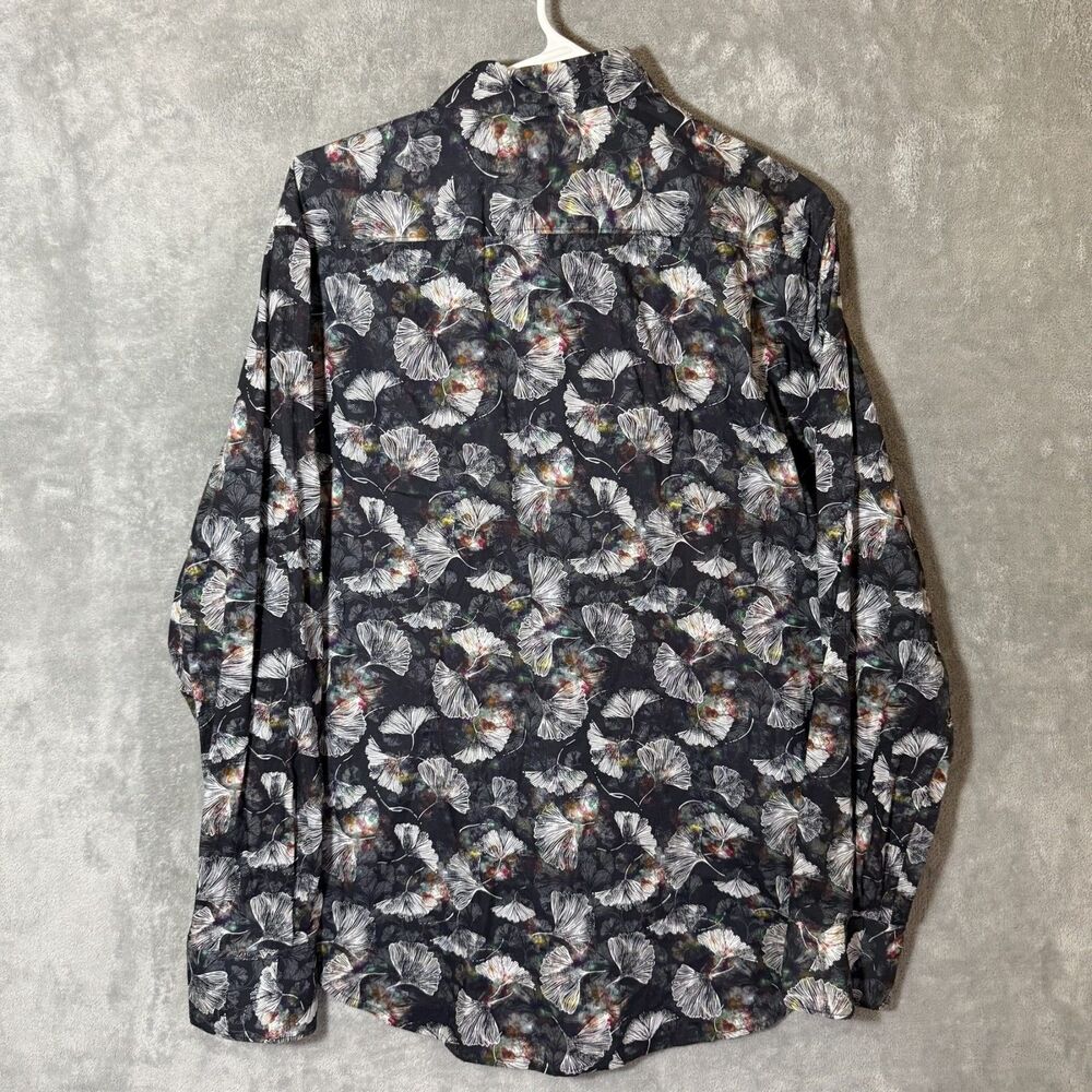 Robert Graham Shirt Men L Ginkgo Leaf Button Up Colorful Classic Fit Long Sleeve